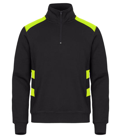 Ambit Zweifarbiges Sweatshirt mit halbem Reißverschluss