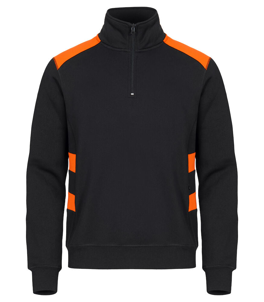 Ambit Zweifarbiges Sweatshirt mit halbem Reißverschluss