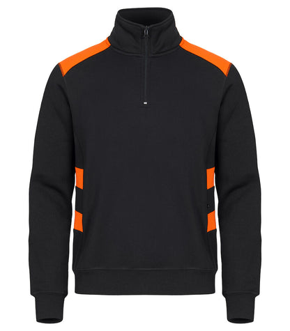Ambit Zweifarbiges Sweatshirt mit halbem Reißverschluss
