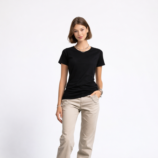 Damen-T-Shirt aus Baumwolle 