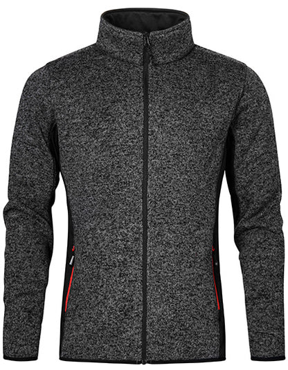 Melange-Strickfleecejacke 