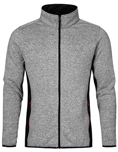 Melange-Strickfleecejacke 