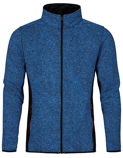 Melange-Strickfleecejacke 