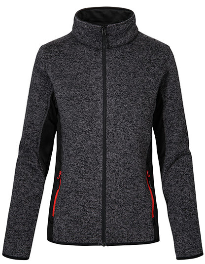 Melange-Strickfleecejacke 