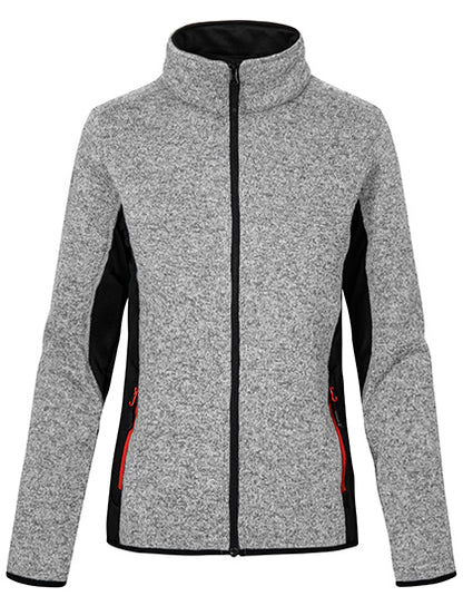 Melange-Strickfleecejacke 