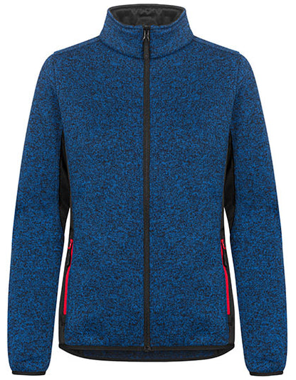 Melange-Strickfleecejacke 