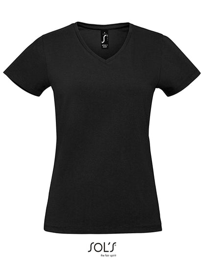 T-shirt donna scollo V stretch
