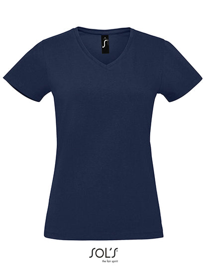 T-shirt donna scollo V stretch