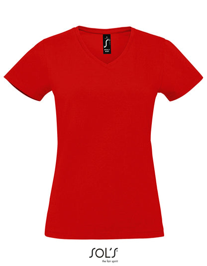 T-shirt donna scollo V stretch