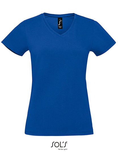 T-shirt donna scollo V stretch