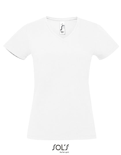 T-shirt donna scollo V stretch